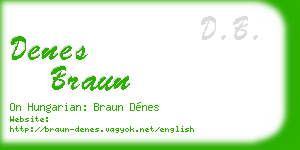 denes braun business card